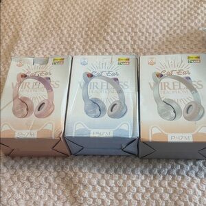 Wireless Cat Ear Headphones -  Blue